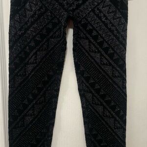 NWT Mossimo Supply Co. Black and Metallic Silver Leggings